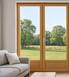GD MENUISERIES - Porte Fenetre Bois 2 Vantaux H215 x L140 cm Côte Tableau (Poignée, Barillet ref 01245F924) - vignette