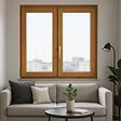 GD MENUISERIES - Fenetre Bois 2 Vantaux H185 x L120 cm Côte Tableau, poignee (ref 010220F9) - vignette