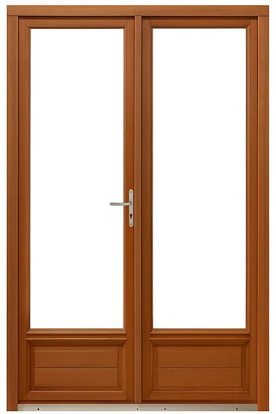 GD MENUISERIES - Porte Fenetre Bois 2 Vantaux H215 x L120 cm Côte Tableau (Poignée, Barillet ref 01245F924) - large