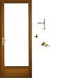 GD MENUISERIES - Porte Fenetre Bois 1 Vantail H215 x L90 cm Côte Tableau Tirant Droite (Poignée, Barillet ref 01245F924) - vignette