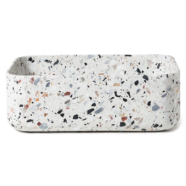 RO'MA NATURE - Vasque à poser rectangulaire Terrazzo 38x27x13 cm - large