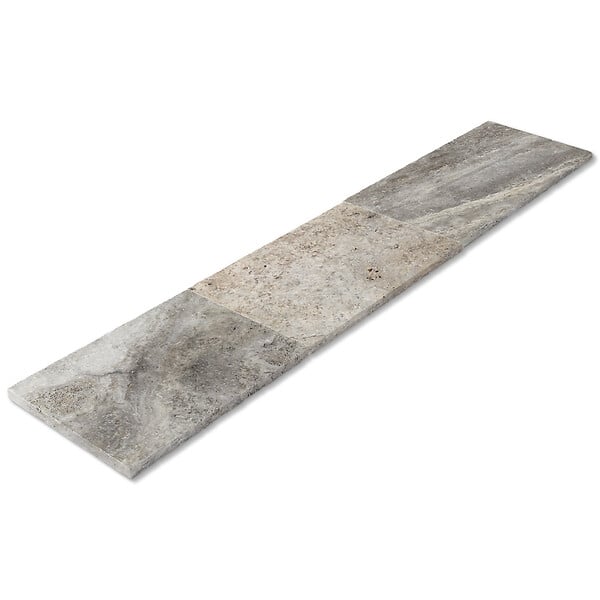 RO'MA NATURE - Couvertine Travertin Gris Silver 61x40x3 cm (à l'unité) - large
