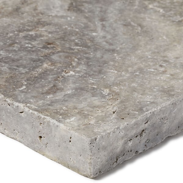 RO'MA NATURE - Couvertine Travertin Gris Silver 61x40x3 cm (à l'unité) - large
