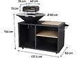 HABITAT ET JARDIN - Barbecue plancha brasero avec four à pizza "Maréchal" - Ø 81 cm  - Noir - vignette
