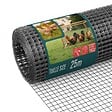 VOUNOT - Grillage a maille soude en acier gaine PVC 25mm fil 1mm 0.5x25m gris - vignette