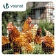 VOUNOT - Grillage a maille soude en acier gaine PVC 25mm fil 1mm 0.5x25m gris - vignette