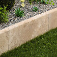 RO'MA NATURE - Bordure de jardin Travertin Beige Nuancé 61x33x5 cm (à l'unité) - vignette