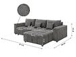 HABITAT ET JARDIN - Canapé d'angle réversible/convertible en tissu - "George" - 4 places - Gris - vignette