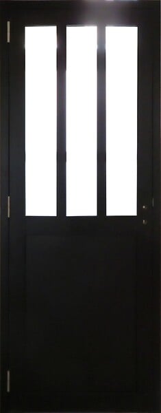 GD MENUISERIES - Bloc Porte Atelier Noir H204 x L83 cm Côte Tableau P.Droit - large