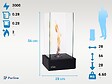 PURLINE - Cheminée de table à l'éthanol avec flamme à effet tornade - vignette