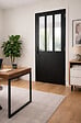 GD MENUISERIES - Bloc Porte Atelier Noir H204 x L73 cm Poussant GaucheCôte Tableau,Poignee - vignette