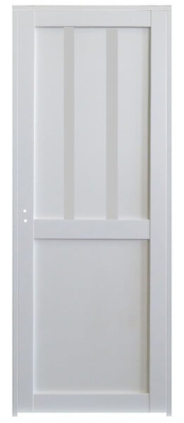 GD MENUISERIES - Bloc Porte Atelier 2 panneaux Blanc H204 x L73 cm Côte Tableau P.Droit - large
