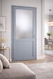 GD MENUISERIES - Bloc Porte Athena Gris Clair Vitrée H204 x L73 cm Côte Tableau P.Droit - vignette