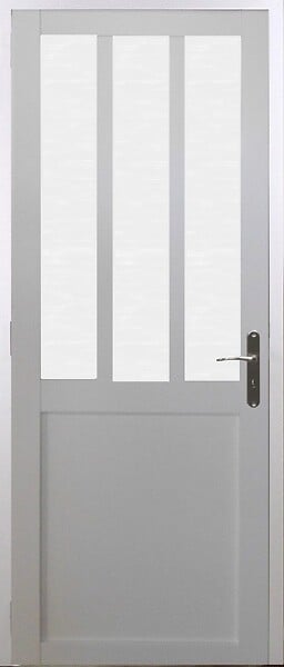 GD MENUISERIES - Bloc Porte Atelier BLANC vitre depoli H204 x L73 cm Côte Tableau P.Gauche - large