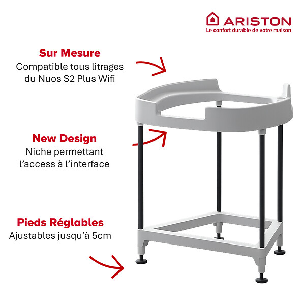 ARISTON - Trépied pour chauffe-eau NUOS PLUS S2 WIFI - large