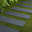 RO'MA NATURE - Pas japonais Rectangle Ardoise Noire Vieilli 100x30x3 cm (à l'unité) - vignette
