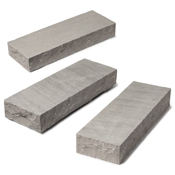 RO'MA NATURE - Marche-bloc Grès Kandla Gris 100x35x15 cm (à l'unité) - large