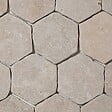 RO'MA NATURE - Tomette hexagonale Pierre d'Egypte Beige 14x14x2 cm - Intérieur et Extérieur (lot de 1 m²) - vignette