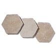 RO'MA NATURE - Tomette hexagonale Pierre d'Egypte Beige 14x14x2 cm - Intérieur et Extérieur (lot de 1 m²) - vignette