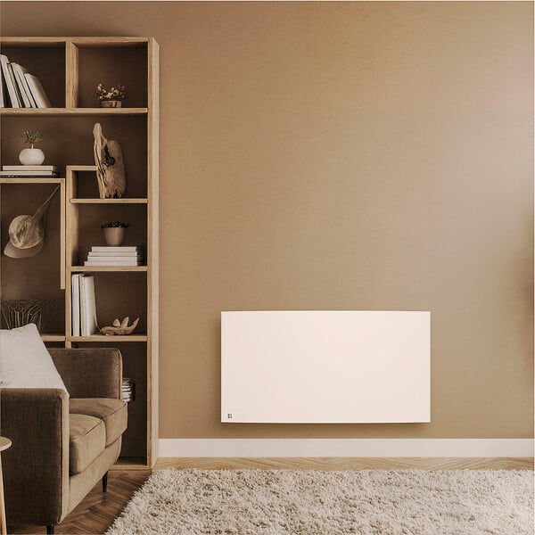 BESTHERM - Radiateur électrique fixe à inertie sèche fonte - BESTHERM - BIA 2000W - horizontal blanc - large