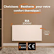 BESTHERM - Radiateur électrique fixe à inertie sèche fonte - BESTHERM - BIA 2000W - horizontal blanc - vignette