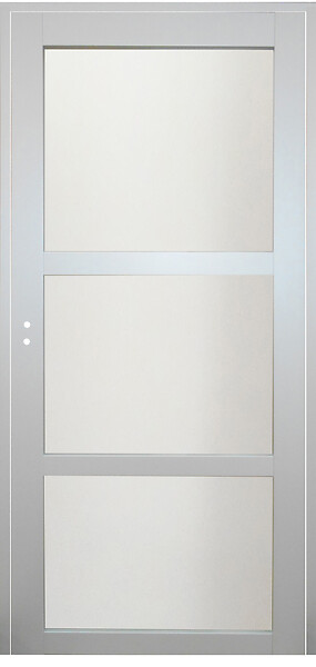 GD MENUISERIES - Bloc Porte Greyria Gris Clair Vitrée H204 x L83 cm Côte Tableau P.Droit - large