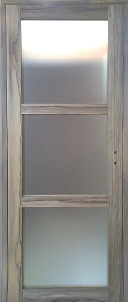 GD MENUISERIES - Bloc Porte bois Frake Vitrée H204 x L83 cm Côte Tableau P.Gauche - large