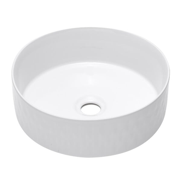 SWISS AQUA TECHNOLOGIES - Swiss Aqua Technologies Vasque à poser Infinitio 36 x 36 x 12 cm sans trop-plein, blanc brillant (SATINF3636) - large