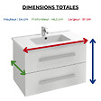 JACOB DELAFON - Pack meuble vasque 80 cm Ola up blanc + colonne - vignette