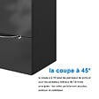 AICA SANITAIRE - Meuble de salle de bain 80 cm, 3 tiroirs, MDF anthracite, avec vasque + pieds - vignette