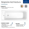 VILLEROY ET BOCH - Baignoire droite 140 X 70  Architectura acrylique - vignette