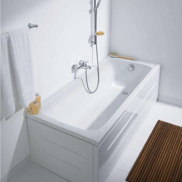 DURAVIT - Baignoire acrylique avec pieds D-Code - Dimensions : 160 x 70 cm - Couleur : BLANC - large
