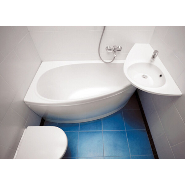 RAVAK - Ravak Avocado Comfort Lavabo 85x45cm, style asymétrique gain de place orientation gauche avec perçage et trop plein (XJ1L1100000) - large
