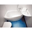 RAVAK - Ravak Avocado Comfort Lavabo 85x45cm, style asymétrique gain de place orientation gauche avec perçage et trop plein (XJ1L1100000) - vignette