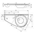 RAVAK - Ravak Avocado Comfort Lavabo 85x45cm, style asymétrique gain de place orientation gauche avec perçage et trop plein (XJ1L1100000) - vignette