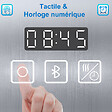 AICA SANITAIRE - Miroir Salle de Bain rond LED 90x90 cm - Anti-Buée, Bluetooth, Horloge, Installation Murale Facile - vignette