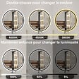 AICA SANITAIRE - Miroir Salle de Bain rond LED 60x60 cm - Anti-Buée, Bluetooth, Horloge, Installation Murale Facile - vignette