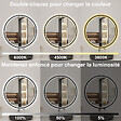 AICA SANITAIRE - Miroir Salle de Bain rond LED 100x100 cm - Anti-Buée, Bluetooth, Horloge, Installation Murale Facile - vignette