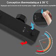AICA SANITAIRE - Colonne de douche thermostatique noir-Chrome-Laiton&Inox - vignette
