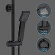 AICA SANITAIRE - Colonne de douche thermostatique noir-Chrome-Laiton&Inox - vignette