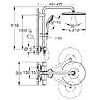GROHE - VITALIO JOY SYSTEM 310 Colonne de douche thermostatique, Douchette 3 jets, Chrome (26400001) - vignette