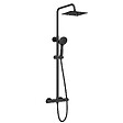AICA SANITAIRE - Colonne de douche thermostatique noir-Chrome-Laiton&Inox - vignette