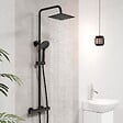 AICA SANITAIRE - Colonne de douche thermostatique noir-Chrome-Laiton&Inox - vignette