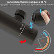 AICA SANITAIRE - Colonne de douche thermostatique noir-Chrome-Laiton&Inox - vignette
