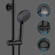 AICA SANITAIRE - Colonne de douche thermostatique noir-Chrome-Laiton&Inox - vignette