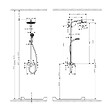 HANSGROHE - Hansgrohe Set de douche Showerpipe Crometta S 240 1jet, mitigeur mécanique (27269000) - vignette