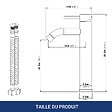 AICA SANITAIRE - Robinet de Salle de Bain Haut en Acier Inoxydable 304 Robinet Lavabo 195mm de Hauteur Mitigeur Monocommande Finition Brossée - vignette