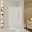 AURLANE - Lot de 2 Panneaux Muraux Aluminium Blanc 90+120 x 210 cm avec Profilés Chrome - WALL'IT - vignette