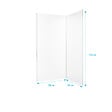 AURLANE - Lot de 2 Panneaux Muraux Aluminium Blanc 90+120 x 210 cm avec Profilés Chrome - WALL'IT - vignette