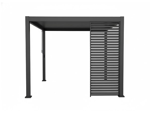 HESPERIDE - Persienne pour pergola bioclimatique "Evora" - 1/3 côté - 1,2 x 2,3 m Graphite - large